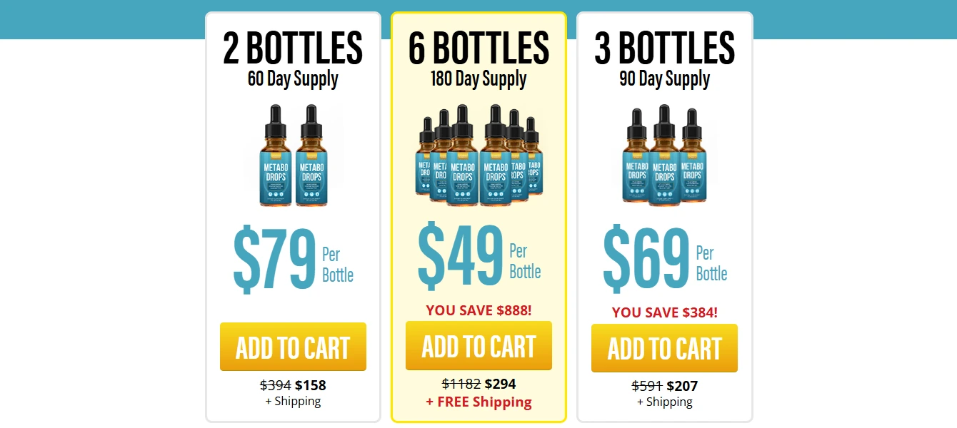 Metabo Drops 6 bottles